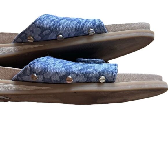 Dr Scholl's Women's Originalist Slide Flat Sandal Chambray Garden Floral Sz 6.5 - Picture 5 of 6